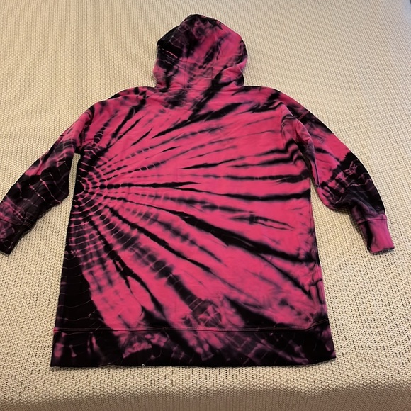 Pink Tie Dye Hoodie Tunic - Picture 3 of 6